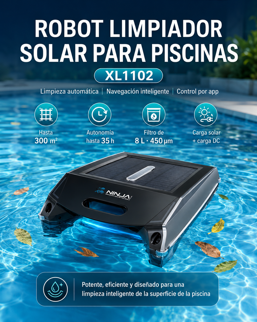 Skimmer robótico para piscinas