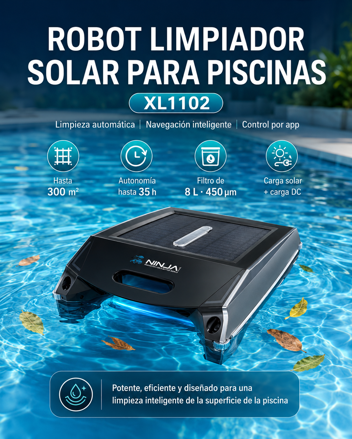 Skimmer robótico para piscinas