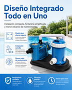 Sistema de bomba y filtro todo en uno
