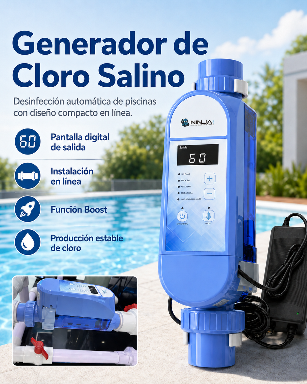 Generador de cloro salino