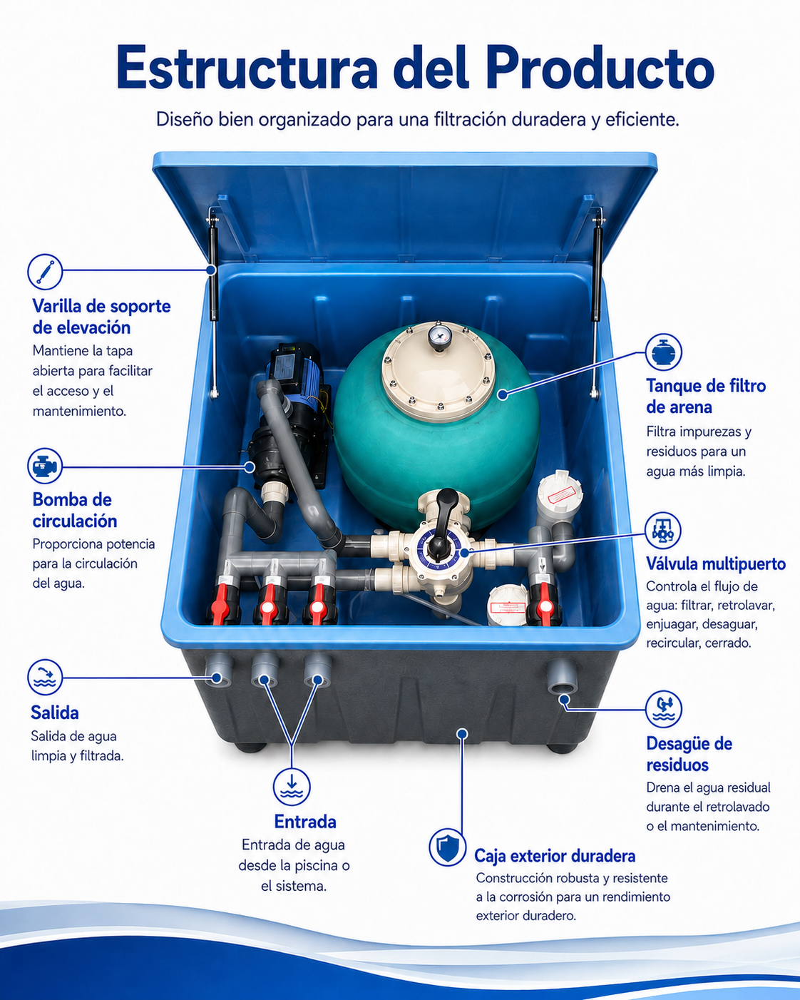 Sistema de filtración enterrado