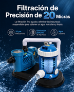 Sistema de bomba y filtro todo en uno