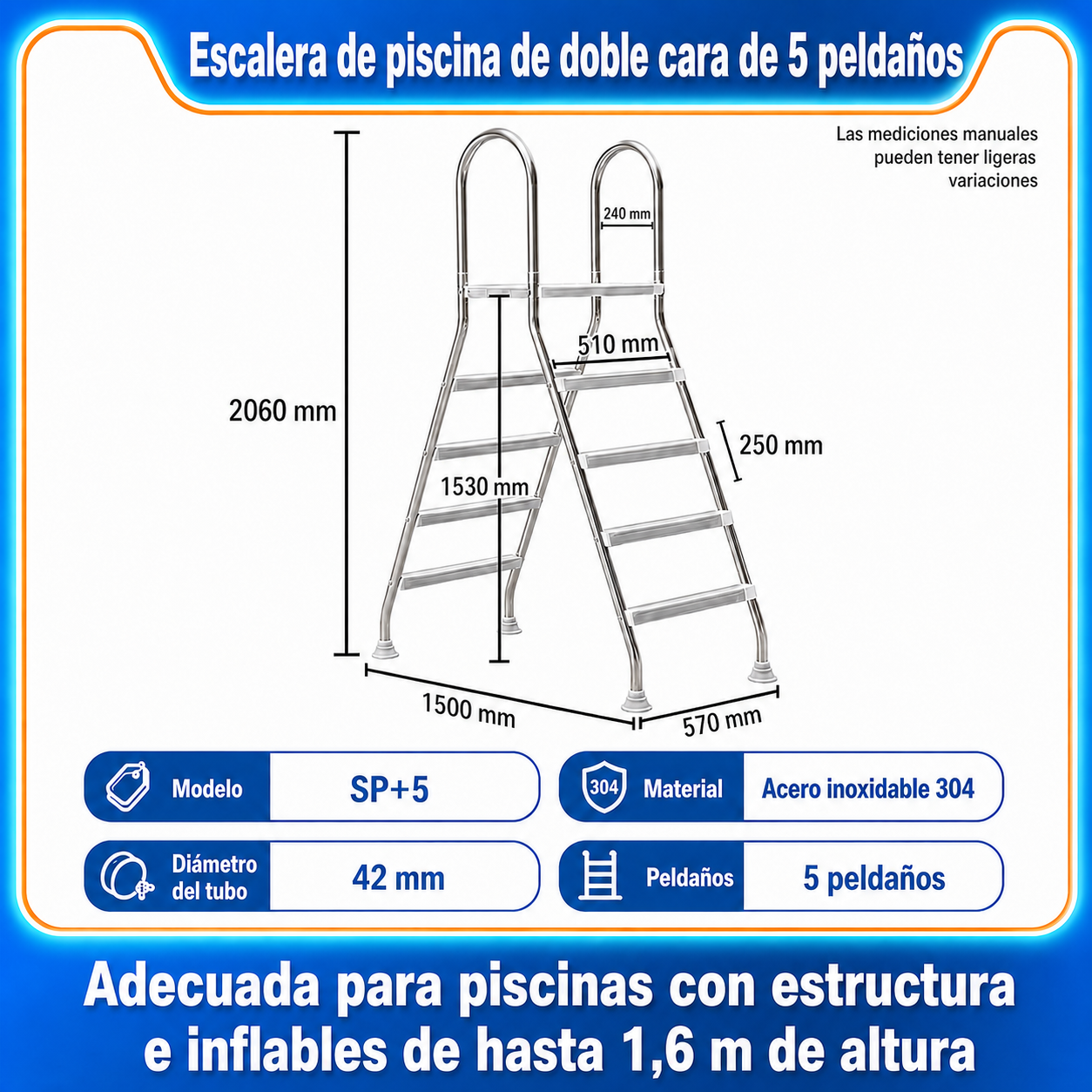 Escalera de piscina