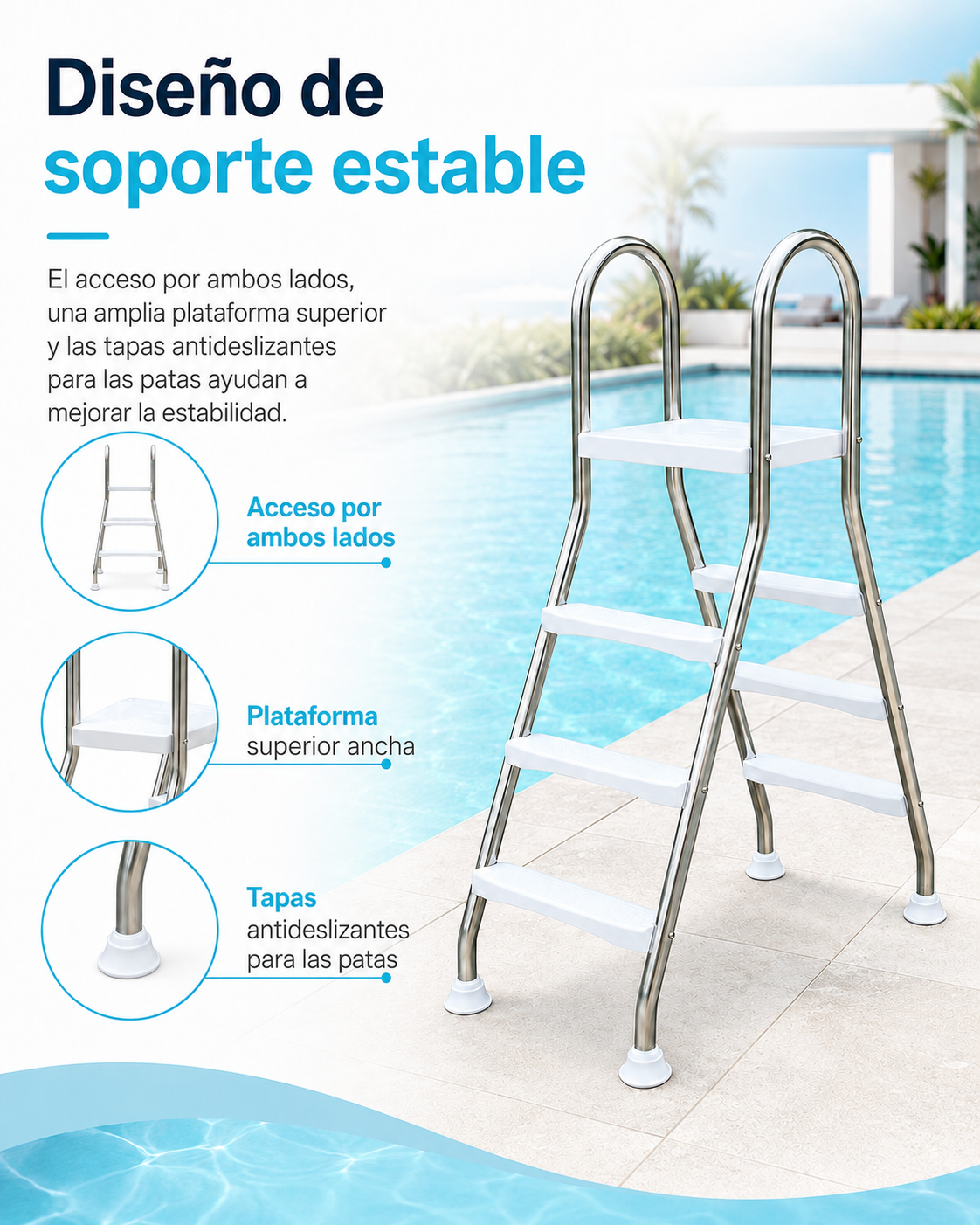 Escalera de piscina