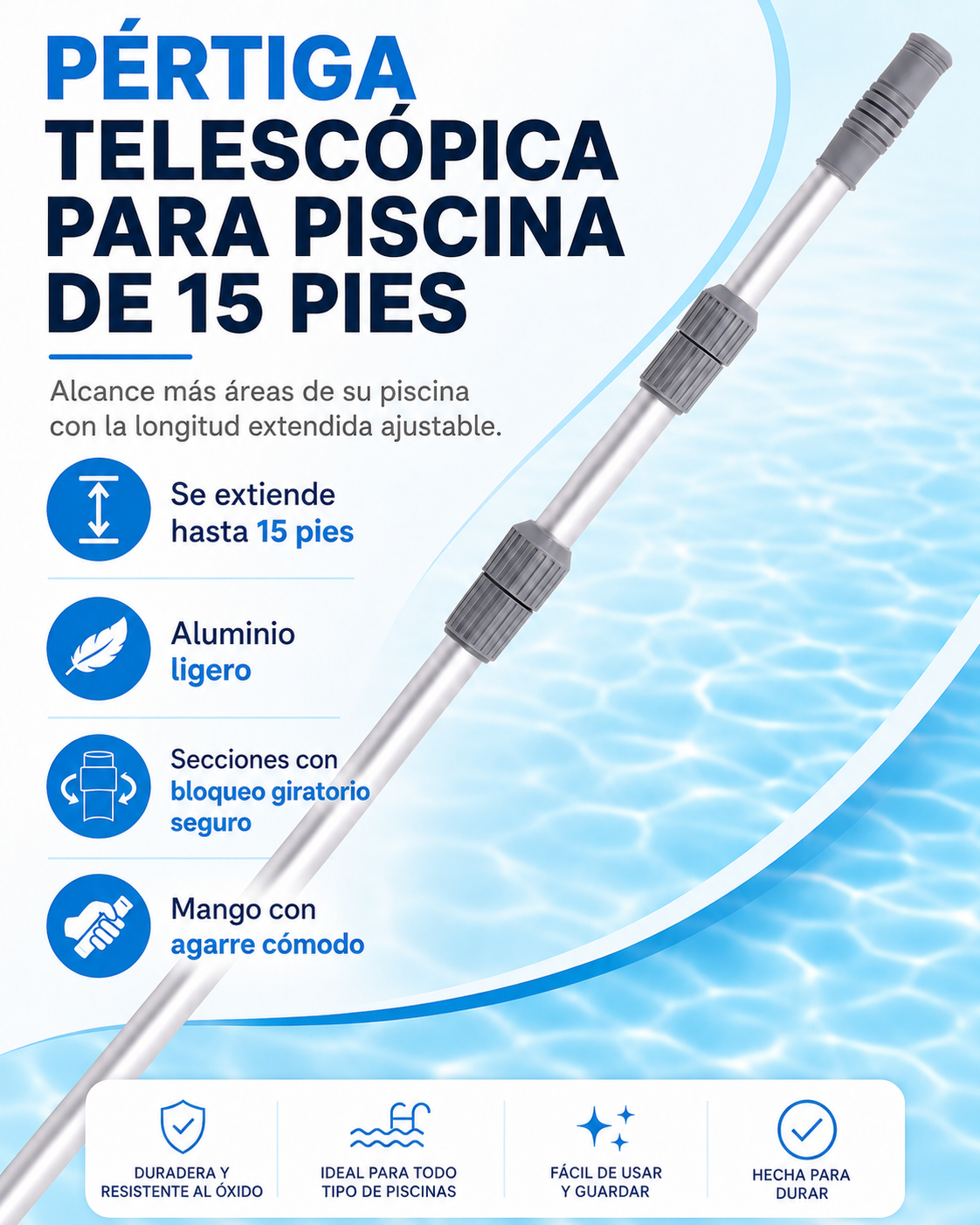 Pértiga de piscina