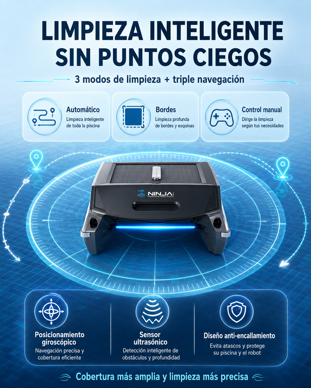 Skimmer robótico para piscinas