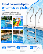 Peldaños de barandilla de piscina; peldaños para entrar en la piscina